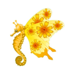 Peel Butterfly Seahorse